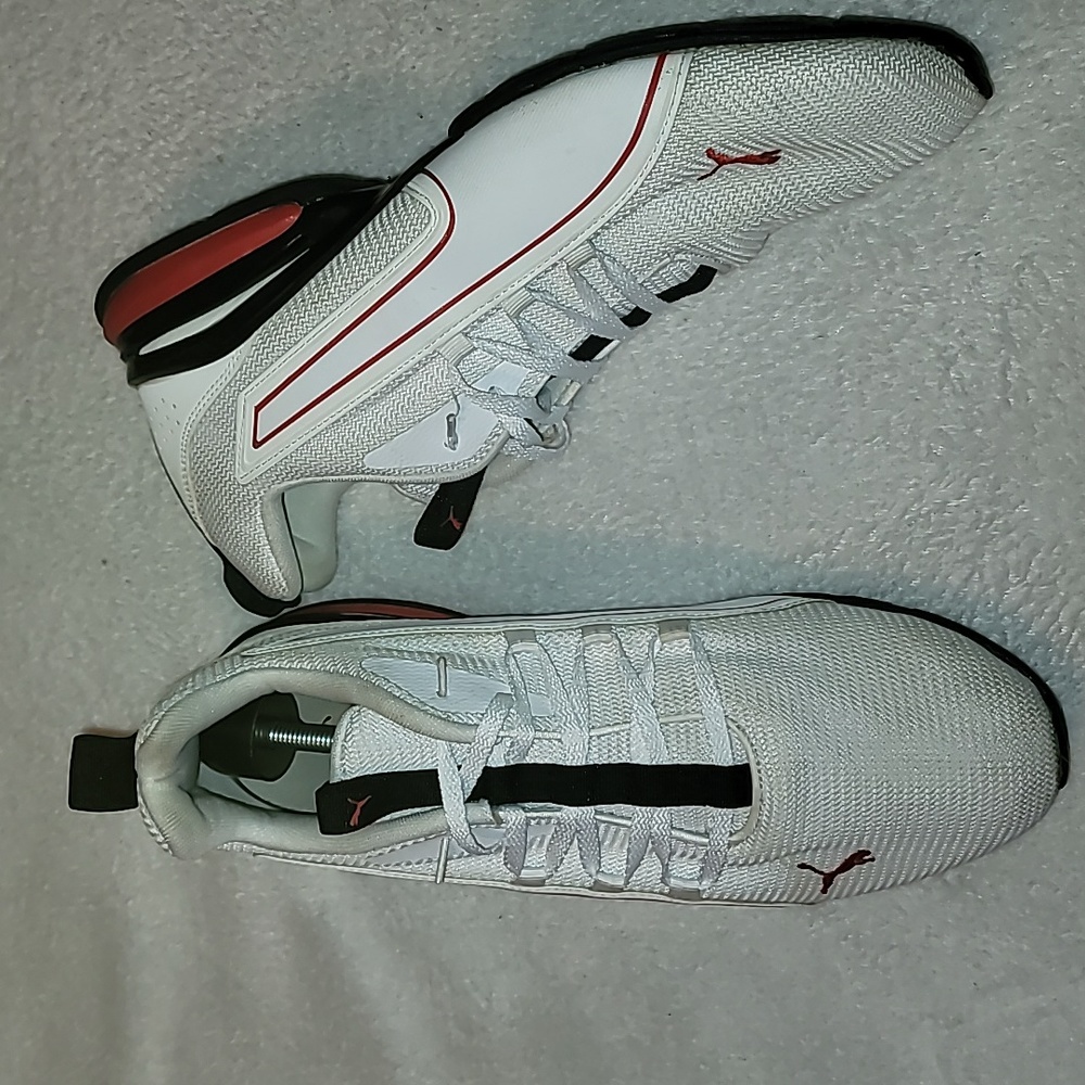 PUMA Men’s Axelion NXT Size‎ 12 in White, Red & Black